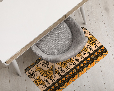 Tapis de chaise rectangulaire Motif de lama asiatique