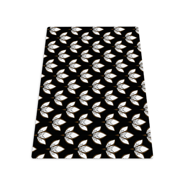 Tapis de chaise rectangulaire Lys élégants