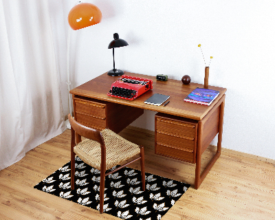 Tapis de chaise rectangulaire Lys élégants