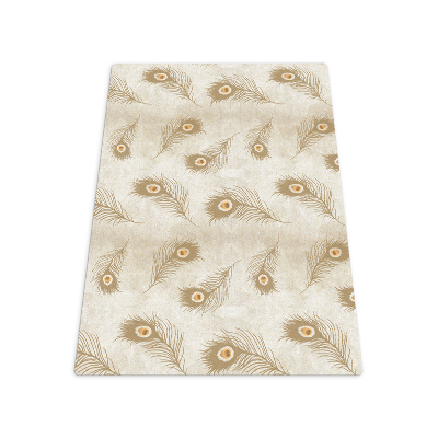 Tapis de chaise rectangulaire Composition de plumes de paon