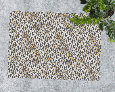 Tapis pour chaise de bureau Feuilles de plantes marbrées