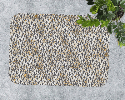 Tapis pour chaise de bureau Feuilles de plantes marbrées