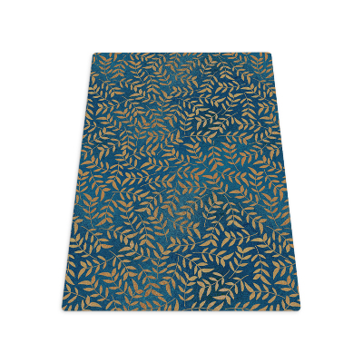 Tapis de chaise rectangulaire Feuilles d'or