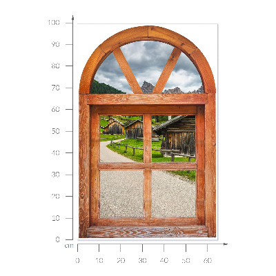 Sticker fenêtre trompe l'oeil 65x100 Vues par la fenêtre