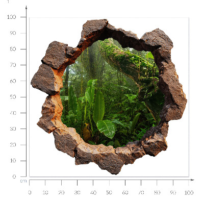 Autocollant à effet 3D trou 100x99 Merveille verte