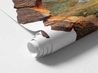 Autocollant à effet 3D trou 100x99 randonnée en montagne