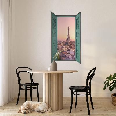 Sticker fenêtre trompe l'oeil 59x100 Fenêtre sur la ville