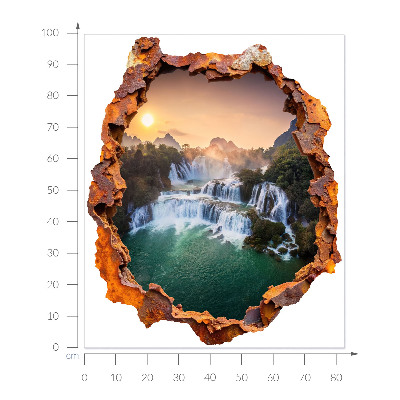 Autocollant à effet 3D trou 83x100 Panorama naturel