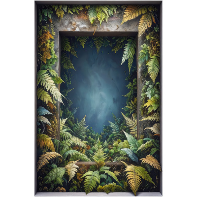 Sticker fenêtre trompe l'oeil 65x100 Harmonie naturelle