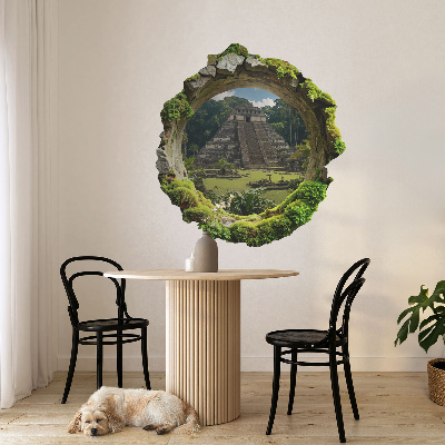 Autocollant à effet 3D trou 93x100 Paysages tropicaux