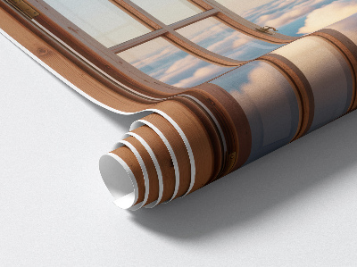 Sticker fenêtre trompe l'oeil 100x93 Nuages ​​du ciel