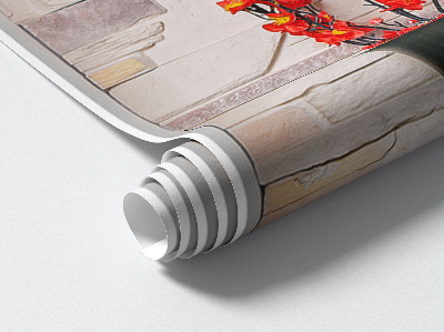 Adhésif mural 3d 29x100 Fleurs et pierres