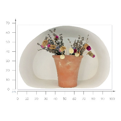 Adhésif mural 3d 100x68 fleurs séchées