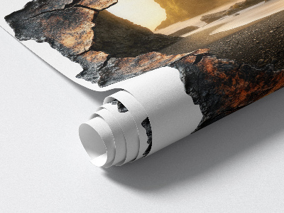 Autocollant à effet 3D trou 126x130 Roches d'eau