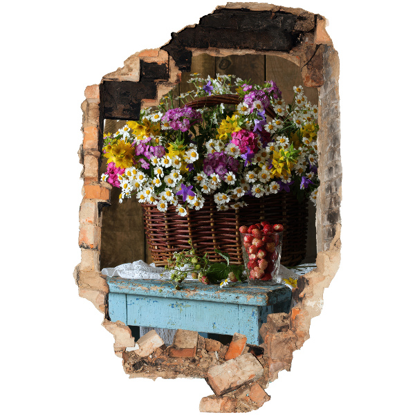 Autocollant à effet 3D trou 86x130 Charme rustique