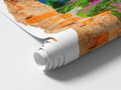 Autocollant à effet 3D trou 111x130 paysage rustique