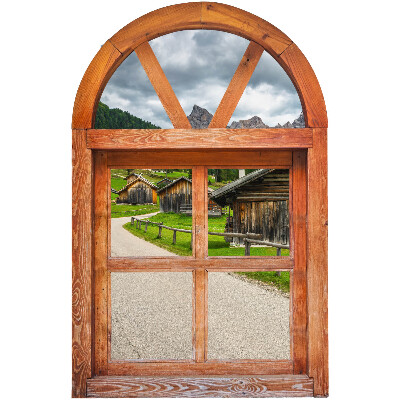 Sticker fenêtre trompe l'oeil 85x130 Vues par la fenêtre