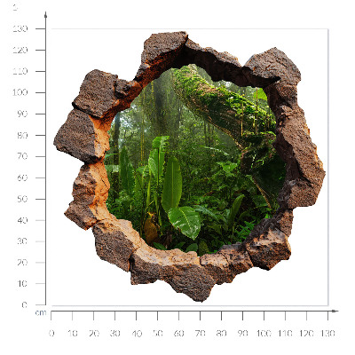 Autocollant à effet 3D trou 130x129 Merveille verte