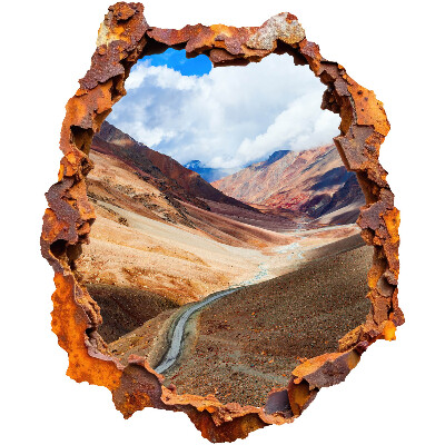 Autocollant à effet 3D trou 108x130 paysage de montagne