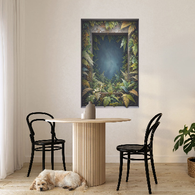 Sticker fenêtre trompe l'oeil 85x130 Harmonie naturelle