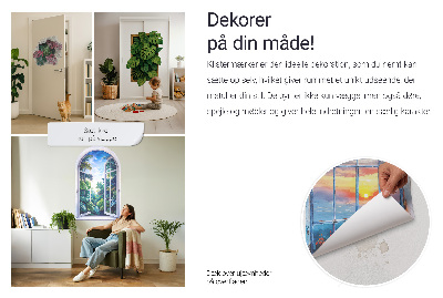 Sticker fenêtre trompe l'oeil 85x130 Harmonie naturelle