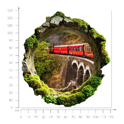 Autocollant à effet 3D trou 121x130 Vue verte