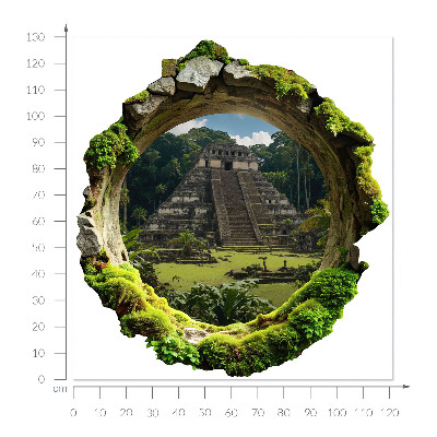 Autocollant à effet 3D trou 121x130 Paysages tropicaux