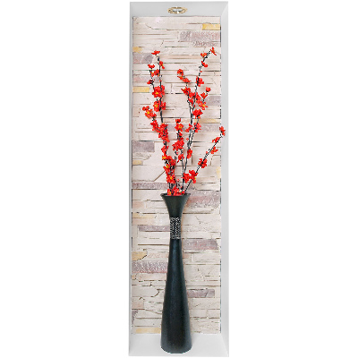 Adhésif mural 3d 38x130 Fleurs et pierres