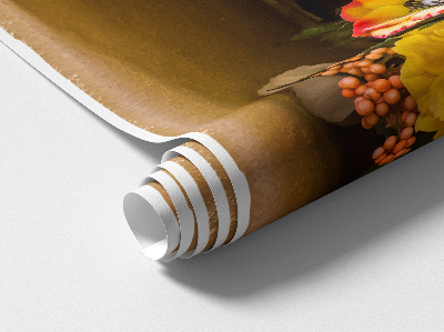 Adhésif mural 3d 123x130 vase à fleurs