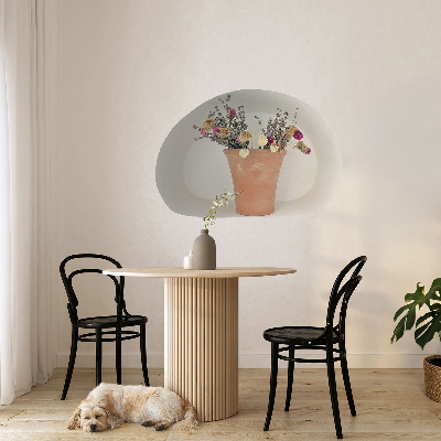 Adhésif mural 3d 130x88 fleurs séchées