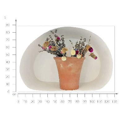 Adhésif mural 3d 130x88 fleurs séchées