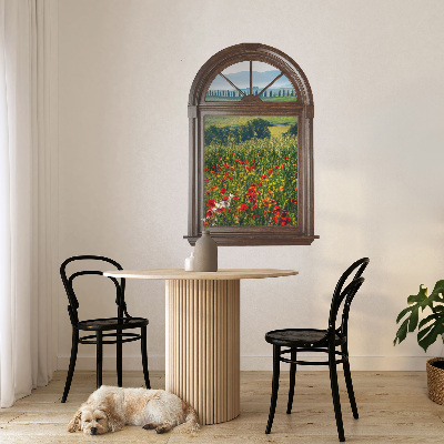 Fausse fenêtre trompe l'oeil 41x60 Paysage pittoresque