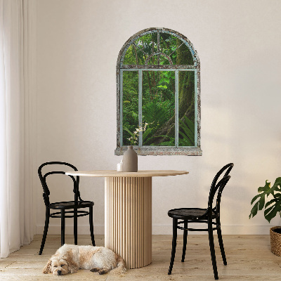 Fausse fenêtre trompe l'oeil 41x60 Fenêtre tropicale.