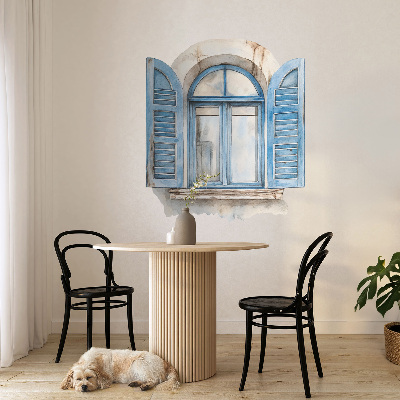 Fausse fenêtre trompe l'oeil 52x60 volets en bois