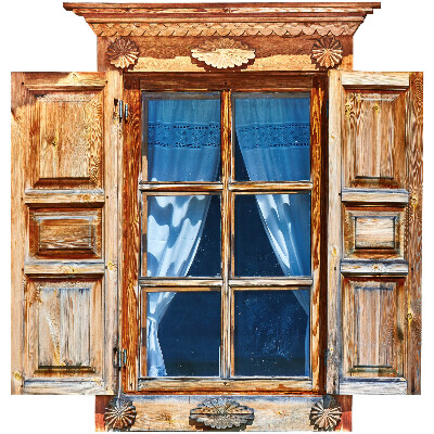 Fausse fenêtre trompe l'oeil 58x60 Fenêtre rustique