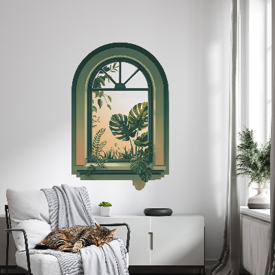 Fausse fenêtre trompe l'oeil 40x60 Fenêtre verte