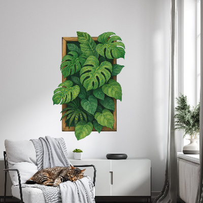 Sticker mural 3d 40x60 oasis tropicale