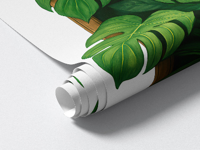 Sticker mural 3d 40x60 oasis tropicale