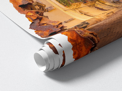 Sticker mural effet trou 3D 50x60 veilleuses