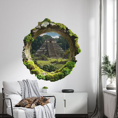 Sticker mural effet trou 3D 56x60 Paysages tropicaux