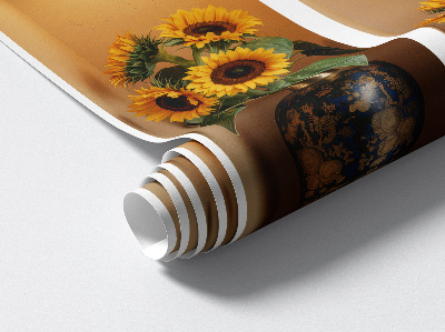 Sticker mural 3d 60x54 bouquets de tournesols