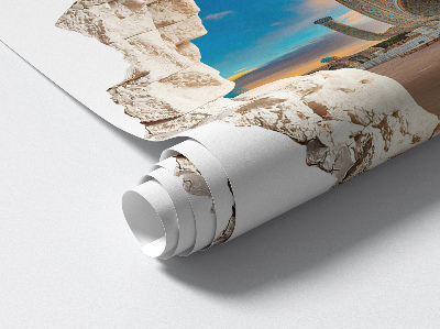 Sticker mural effet trou 3D 60x59 Découverte architecturale