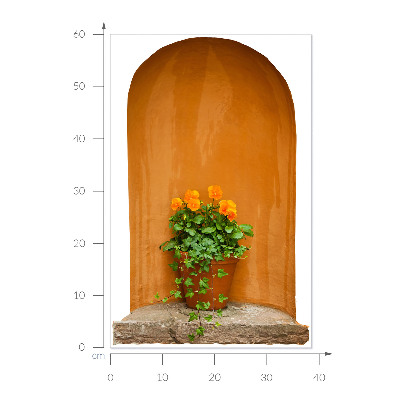 Sticker mural 3d 39x60 Fleurs en pot