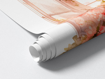 Fausse fenêtre trompe l'oeil 75x80 Fenêtre romantique