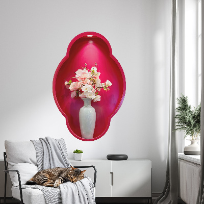Sticker mural 3d 54x80 Fleurs dans un vase
