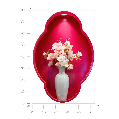 Sticker mural 3d 54x80 Fleurs dans un vase