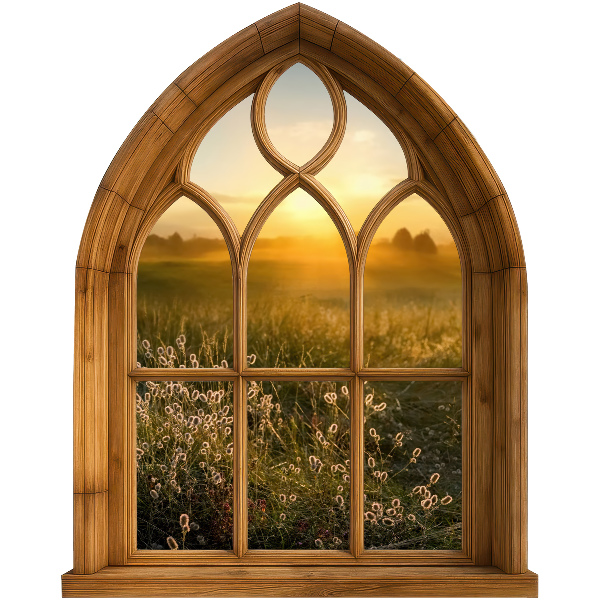 Fausse fenêtre trompe l'oeil 64x80 Paysage de fenêtre