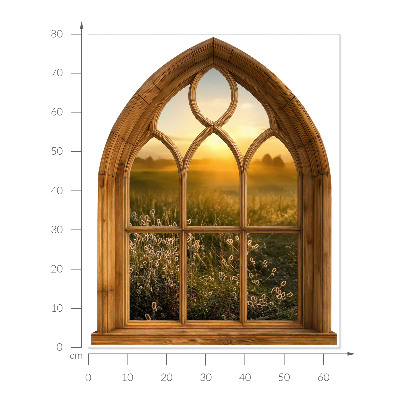 Fausse fenêtre trompe l'oeil 64x80 Paysage de fenêtre