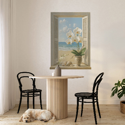 Fausse fenêtre trompe l'oeil 58x80 Fenêtre sur la mer