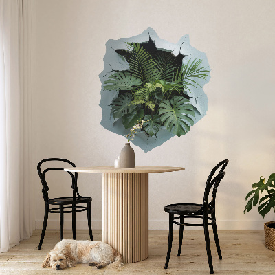 Sticker mural effet trou 3D 72x80 Explosion d'usine